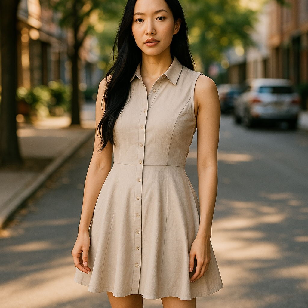 Jones New York A-Line Dress 100% Linen (8)