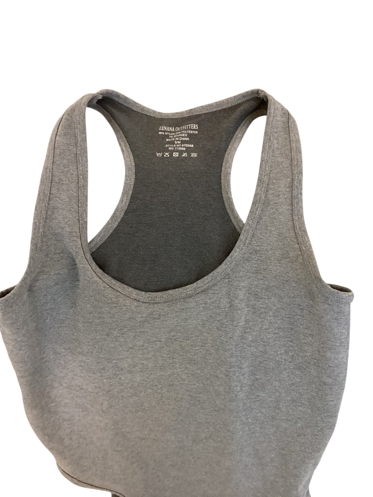 Zenana Outfitters Gray Bodysuit – Women’s Size Small | Soft Stretch Basic Layering Top