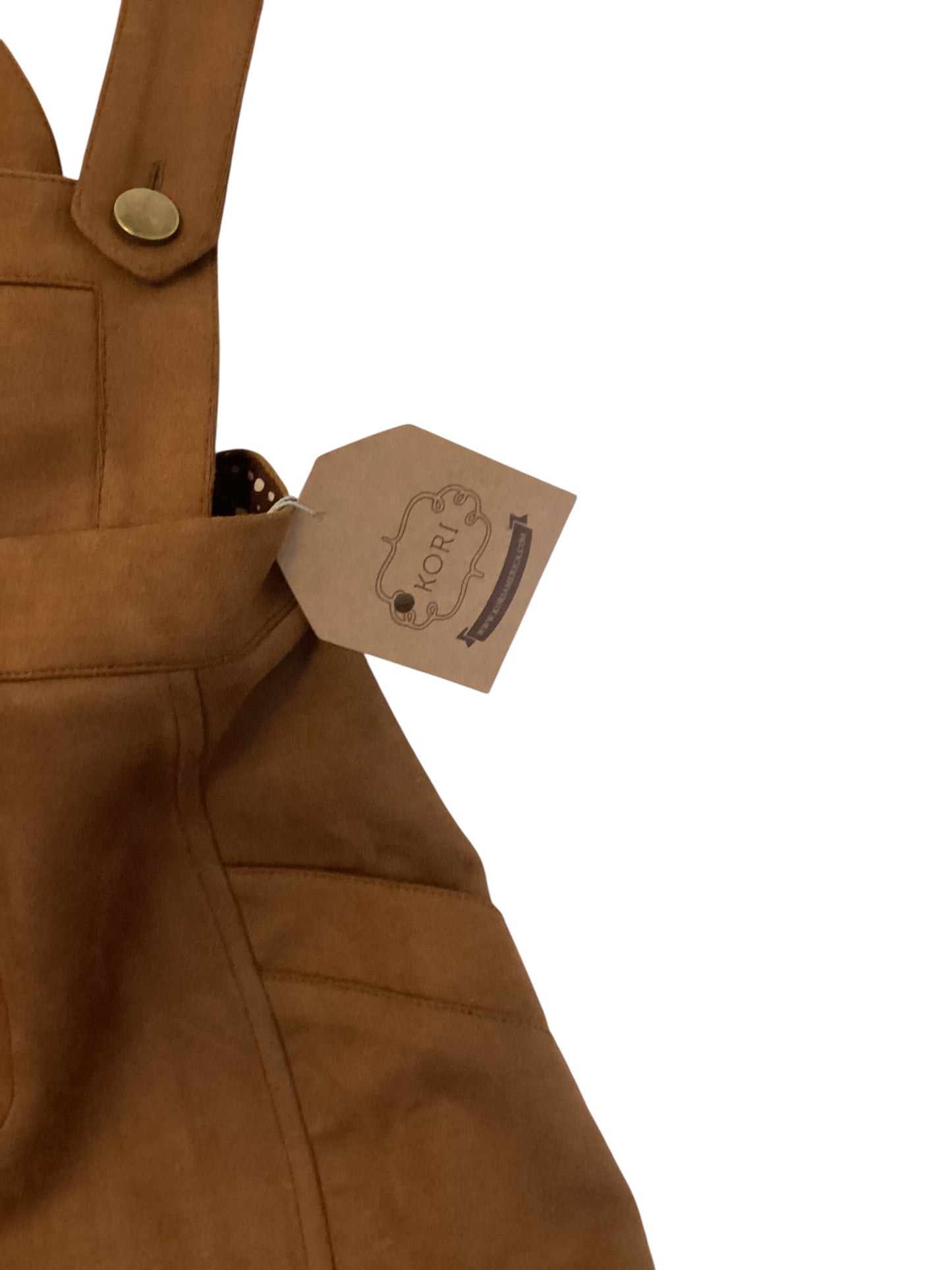 Kori Women’s Brown Suede Overall Dress