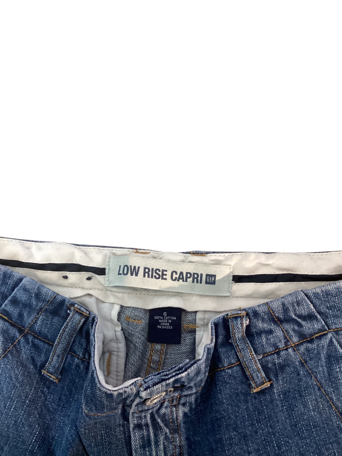 GAP Denim Capri Low Rise Dark Wash Comfort Waist Pants