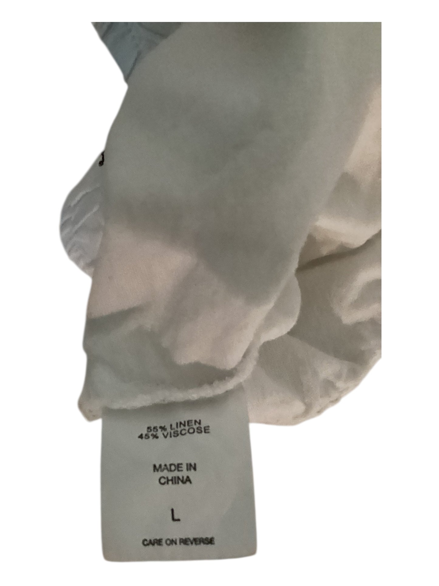 NY&C SOHO Women’s Linen Viscose Blend Drawstring Short (L)