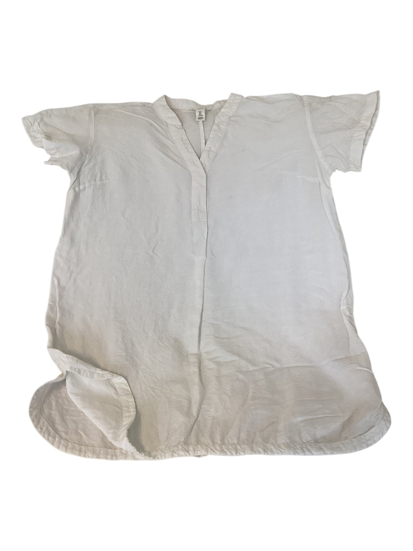 H&M Linen Blend Pop Over Shirt Dress Cover Up