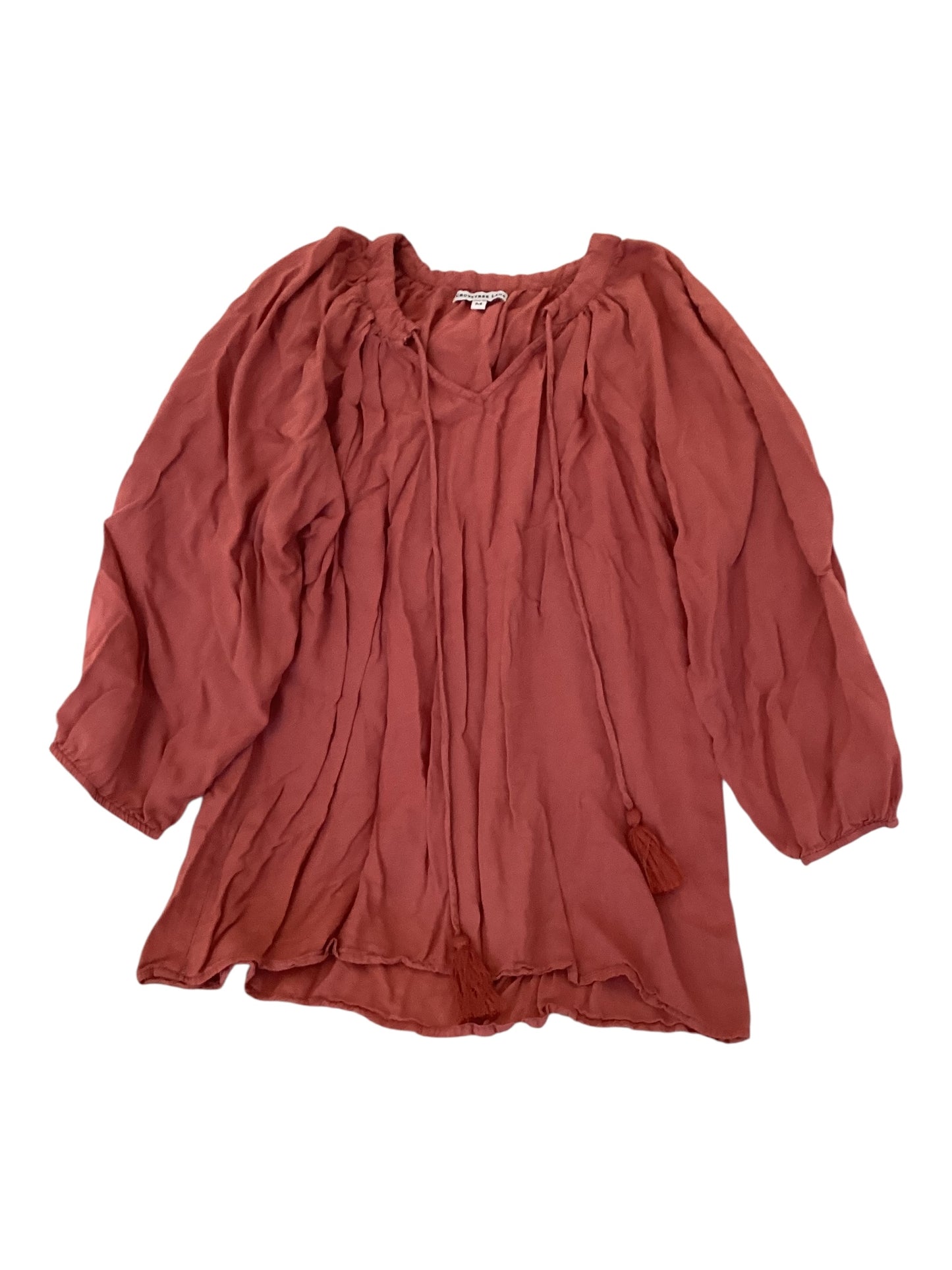 Crosstree Lane Peasant Boho Blouse Burnt Orange Size M