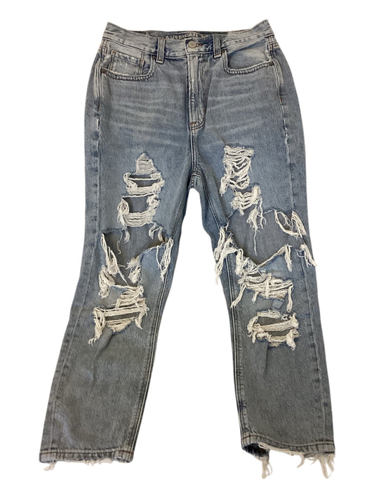 American Eagle Strigid Ripped Mom Jeans Women’s Size 4 Short