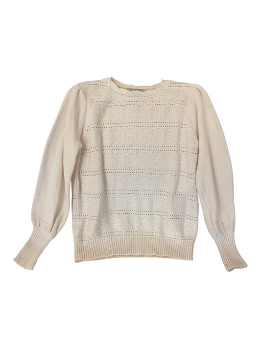 Loft Cream Pointelle Sweater Size Medium