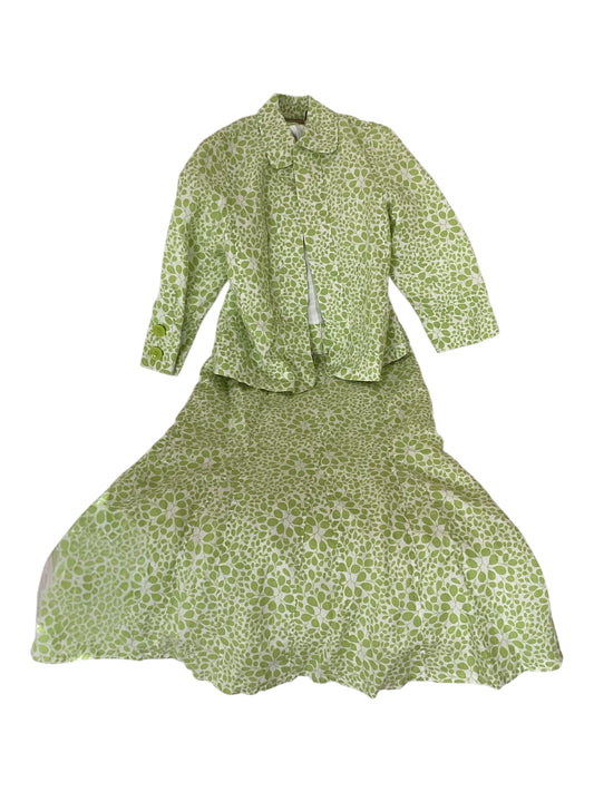Kim Rodger’s Skirt Suit Set 100 Percent Linen Size 6P