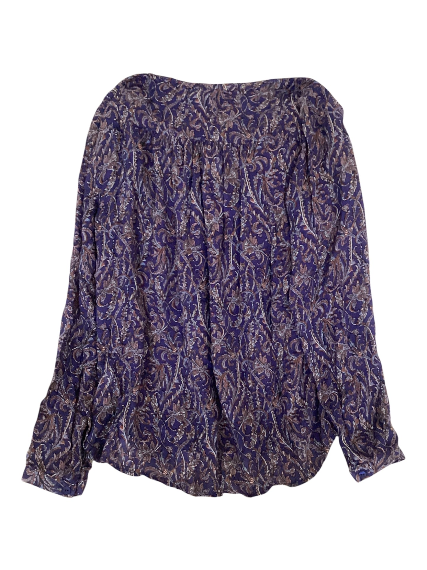 Women’s Lucky Brand Purple Floral Blouse Size SP
