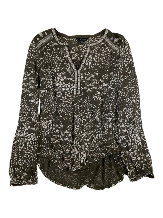 Women’s Lucky Brand Dark Green Floral Tunic Size SP