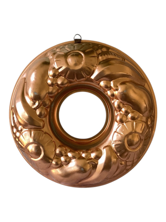 Vintage Copper Jello Mold with Wall Hook