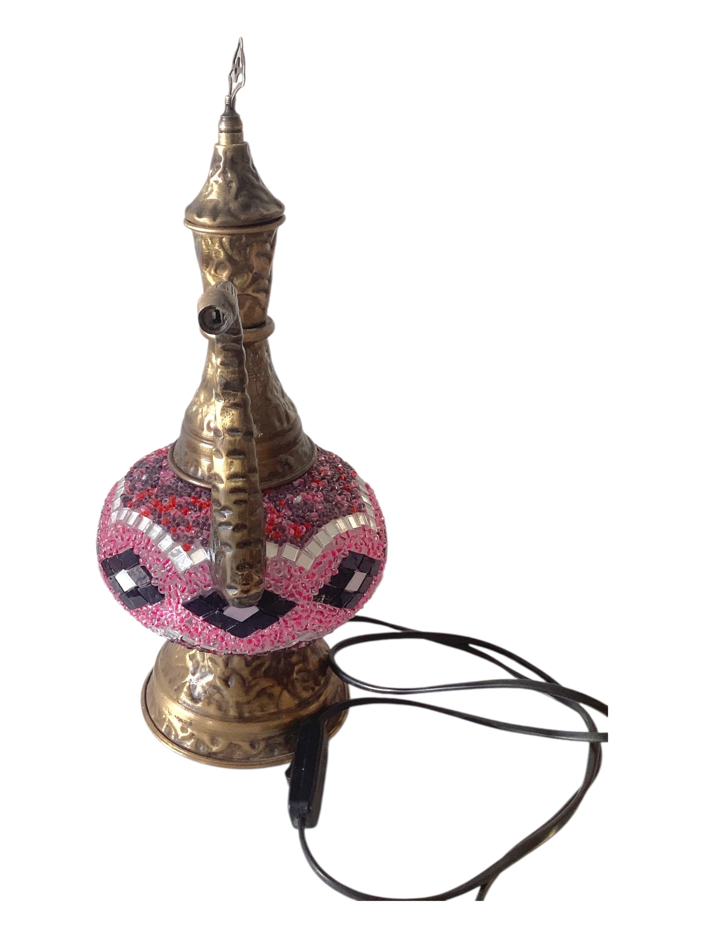 Turkish Teapot Mosaic Diamond Pattern Lamp