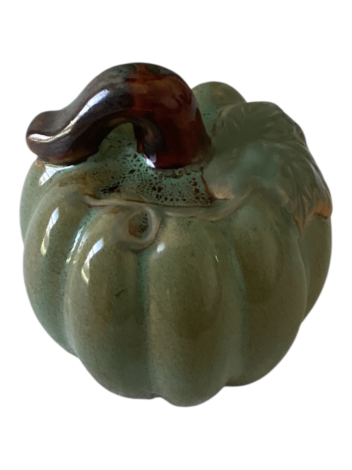 Green Ceramic Pumpkin