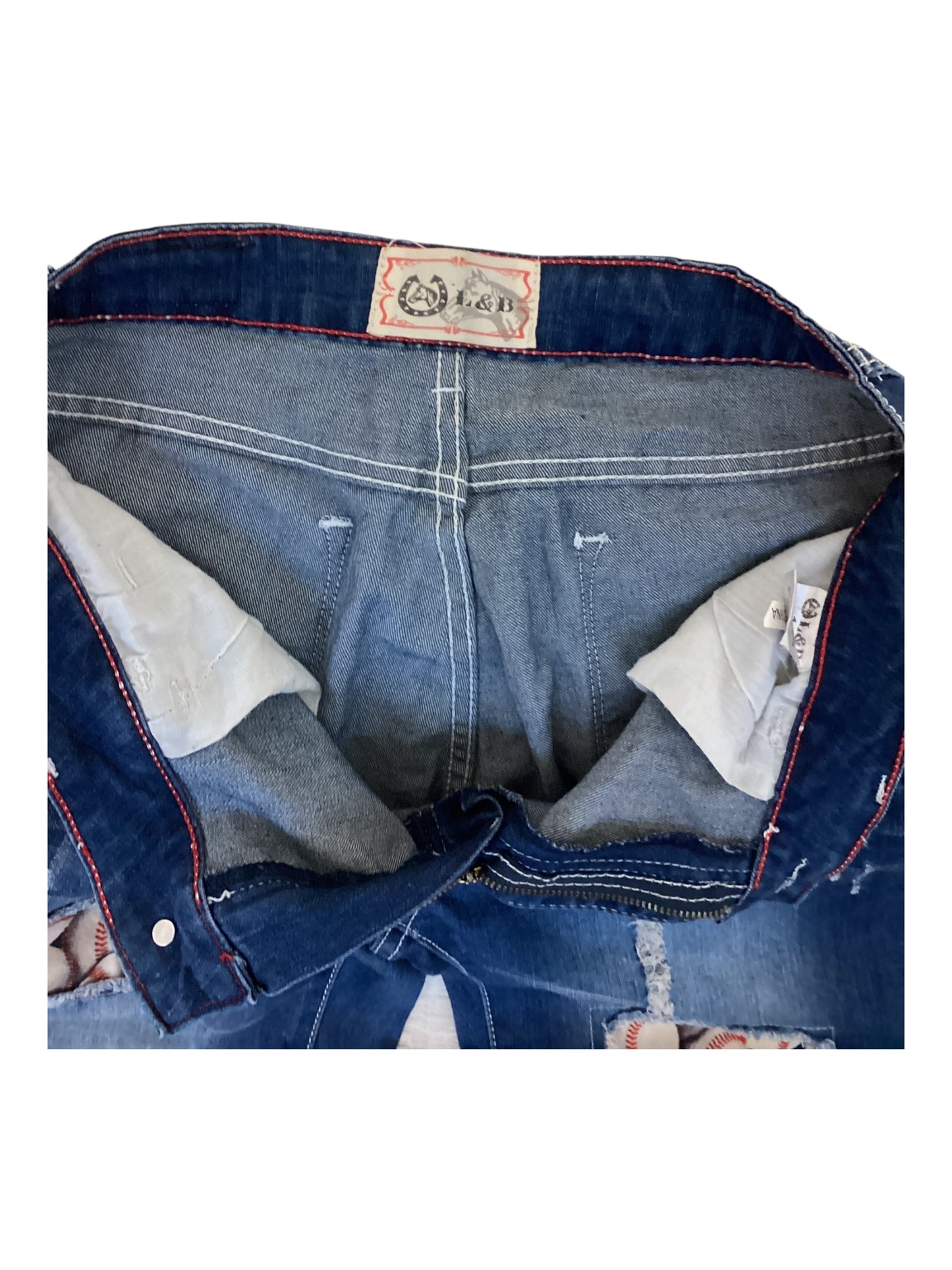 L&B Baseball Patch Jeans Women’s Size 10