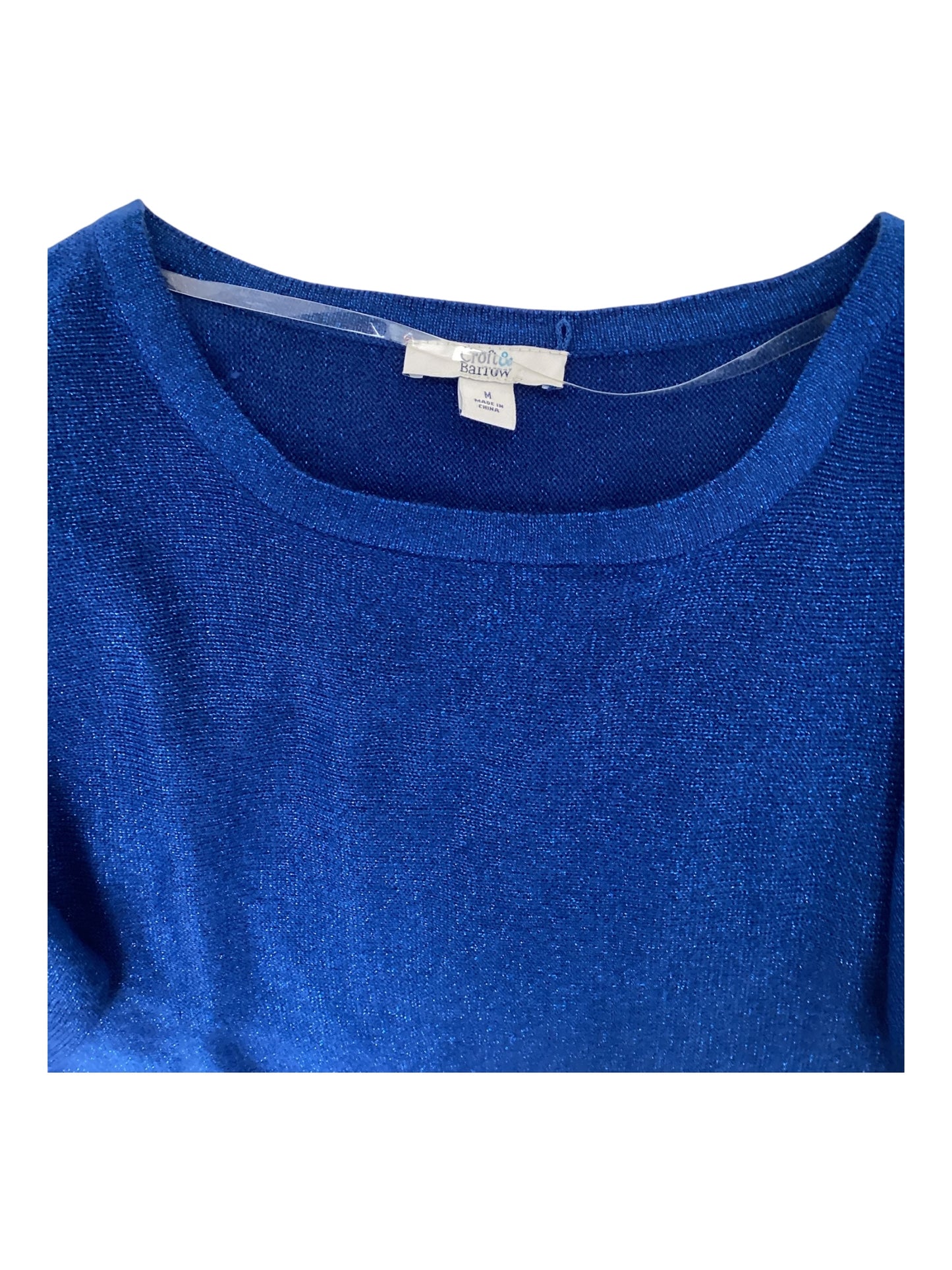 Croft & Barrow Tinsel Sweater Cobalt Blue Size Medium