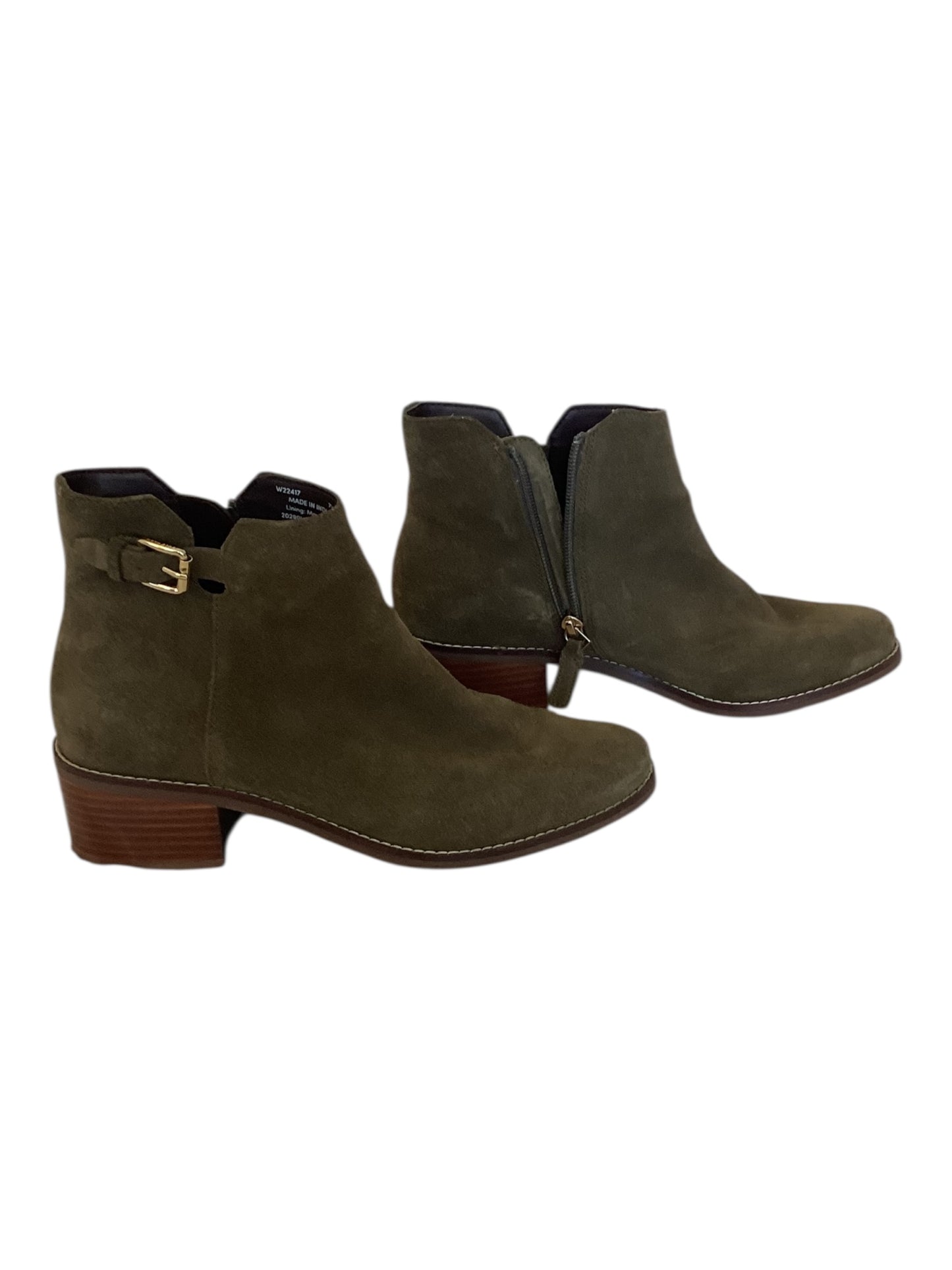 Cole Haan Haidyn Suede Booties Women’s Size 7.5 Olive Green