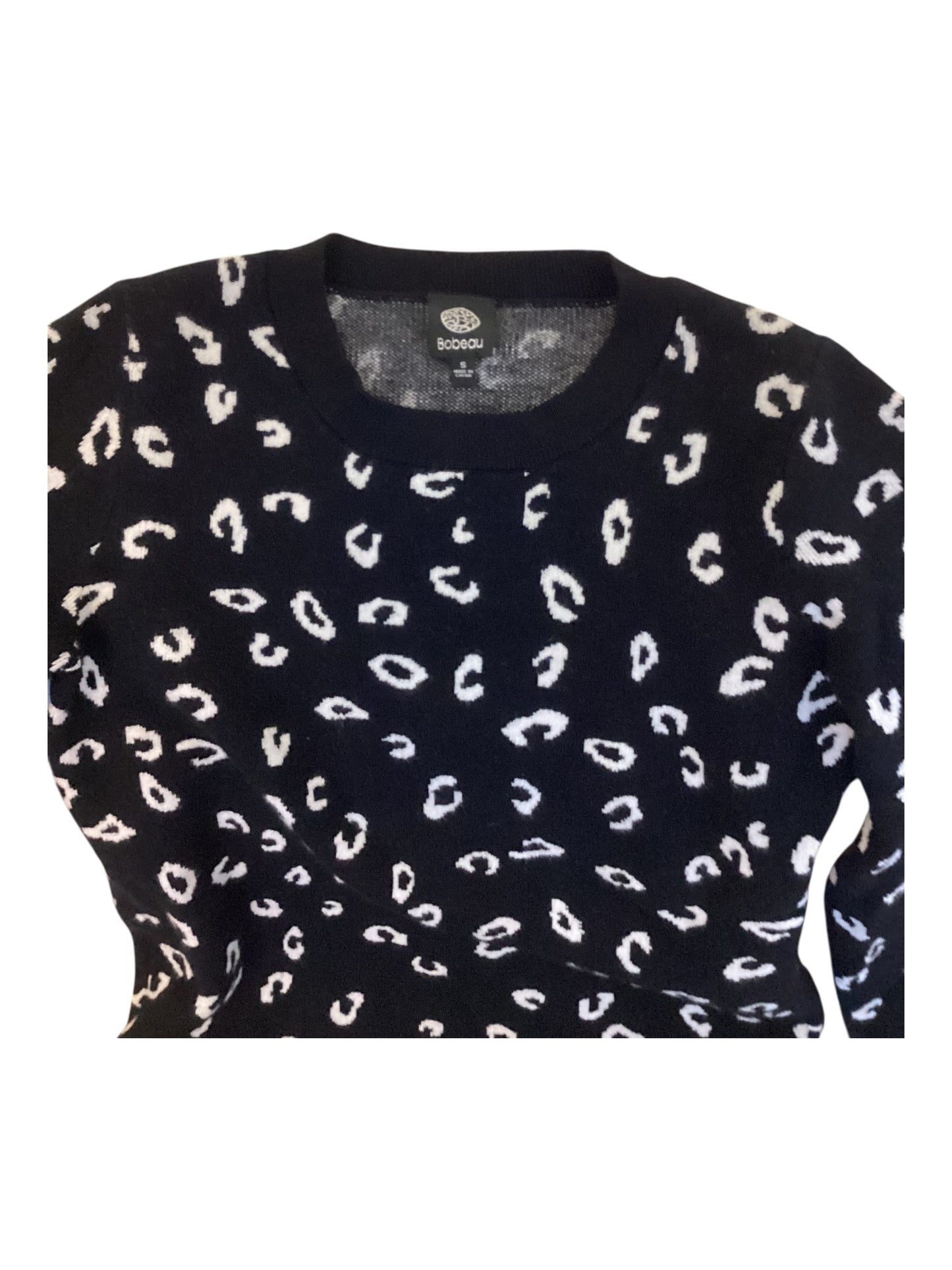 Bobeau Leopard Print Sweater