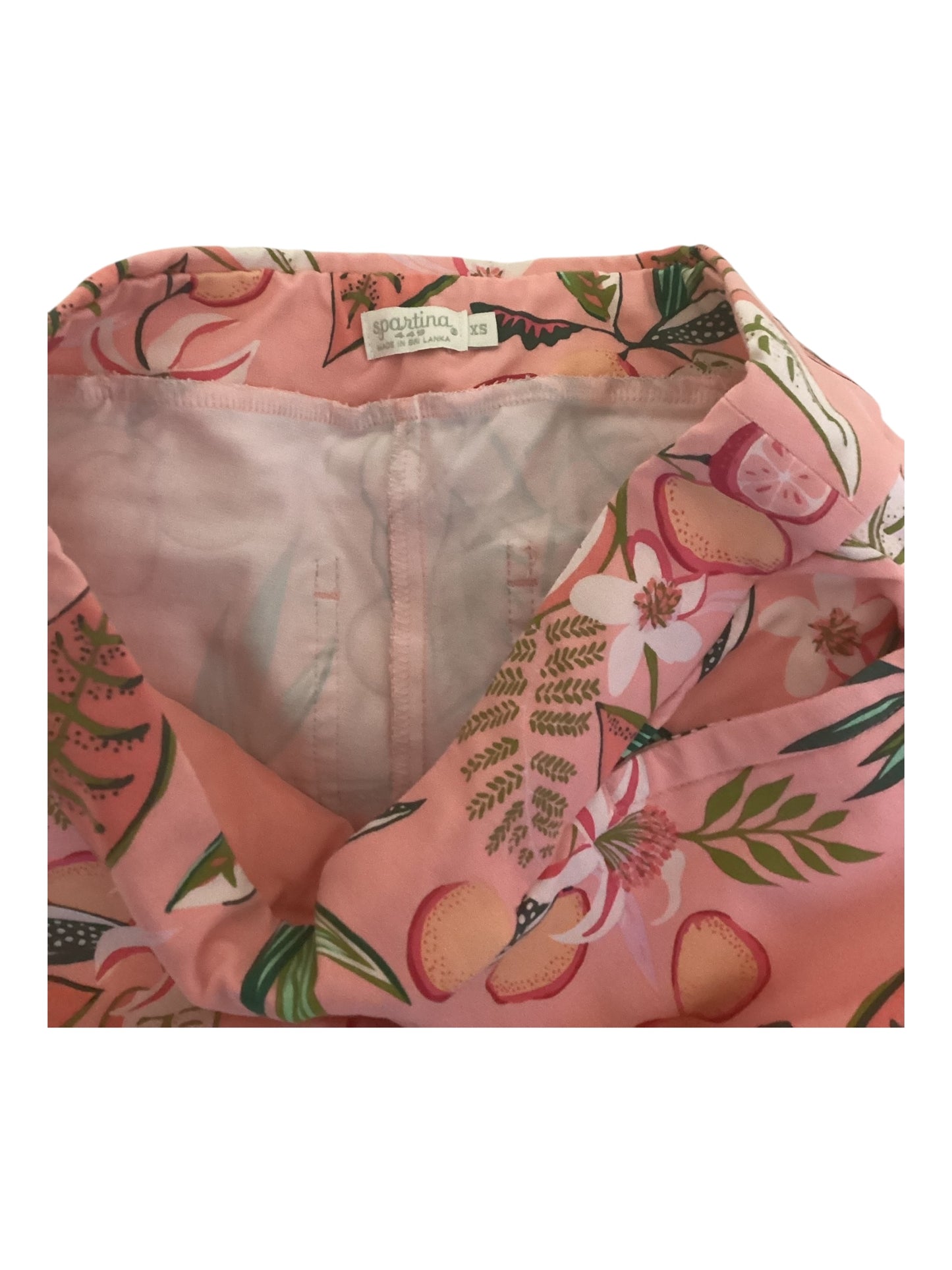 Spartina 449 Maren Pull On Pants Peach Floral Women’s XS