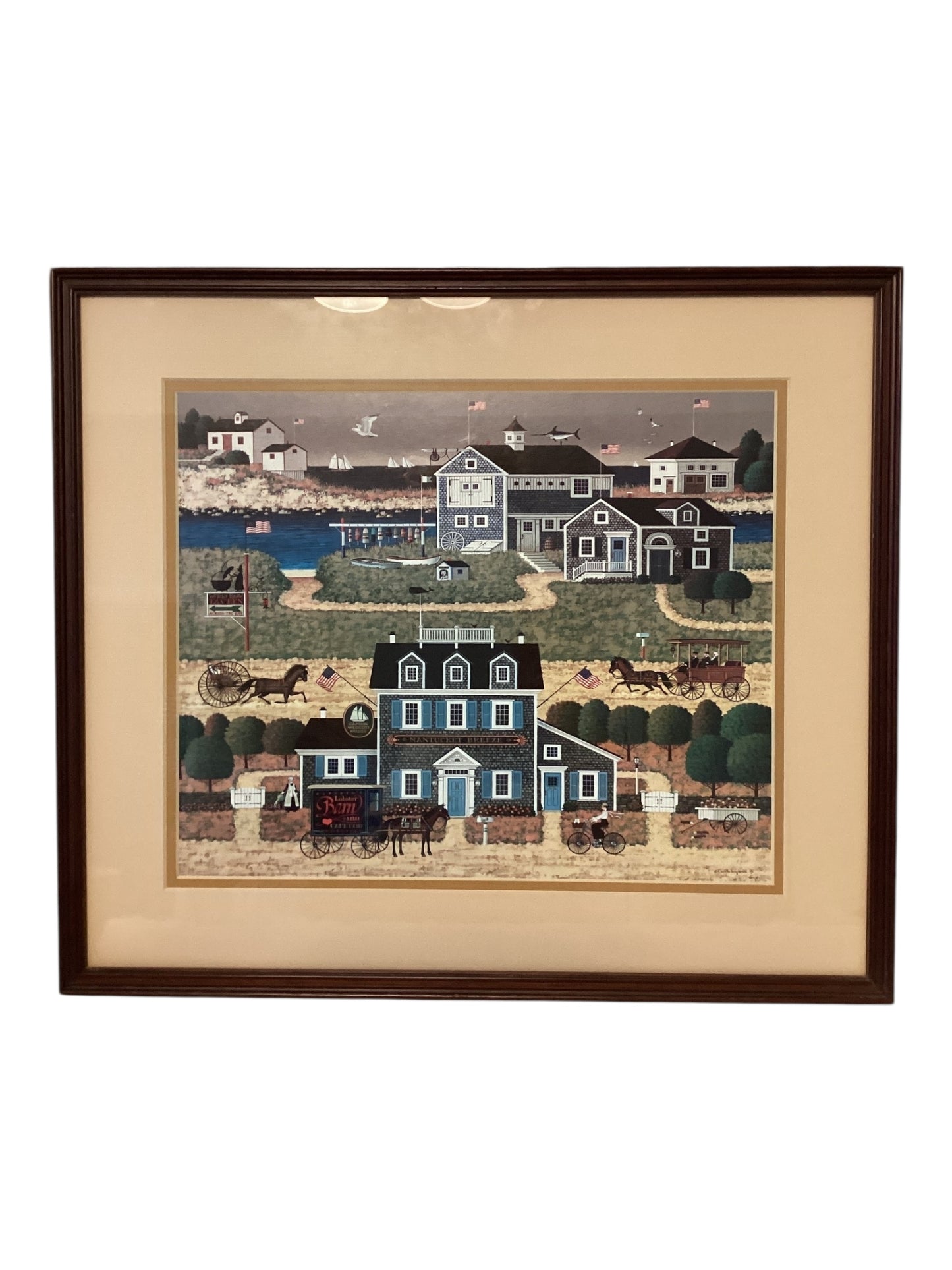 Charles Whysocki “Witches Bay” Newly Framed American Primitive New England Art