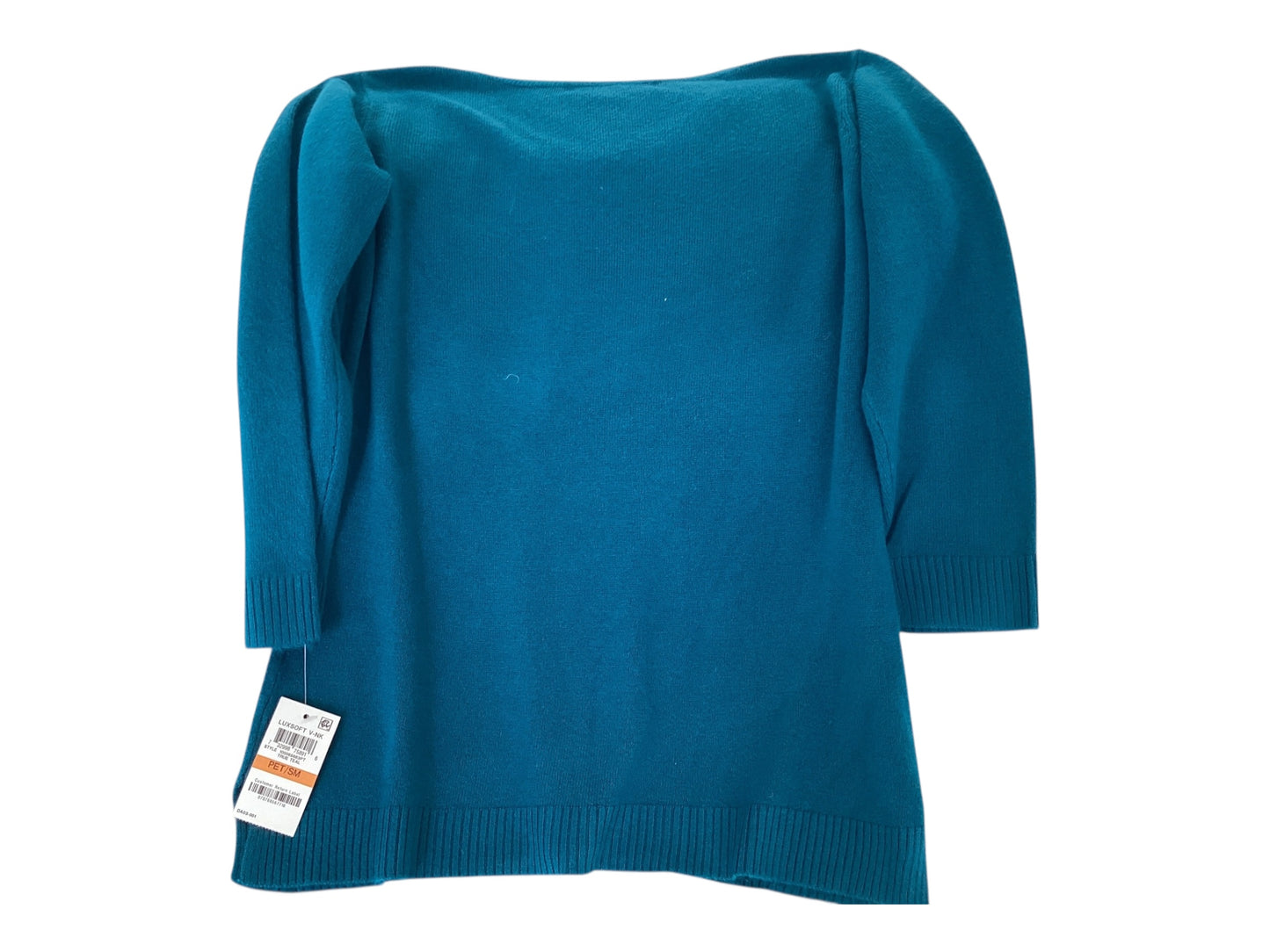 Karen Scott Acrylic Basic Teal Sweater