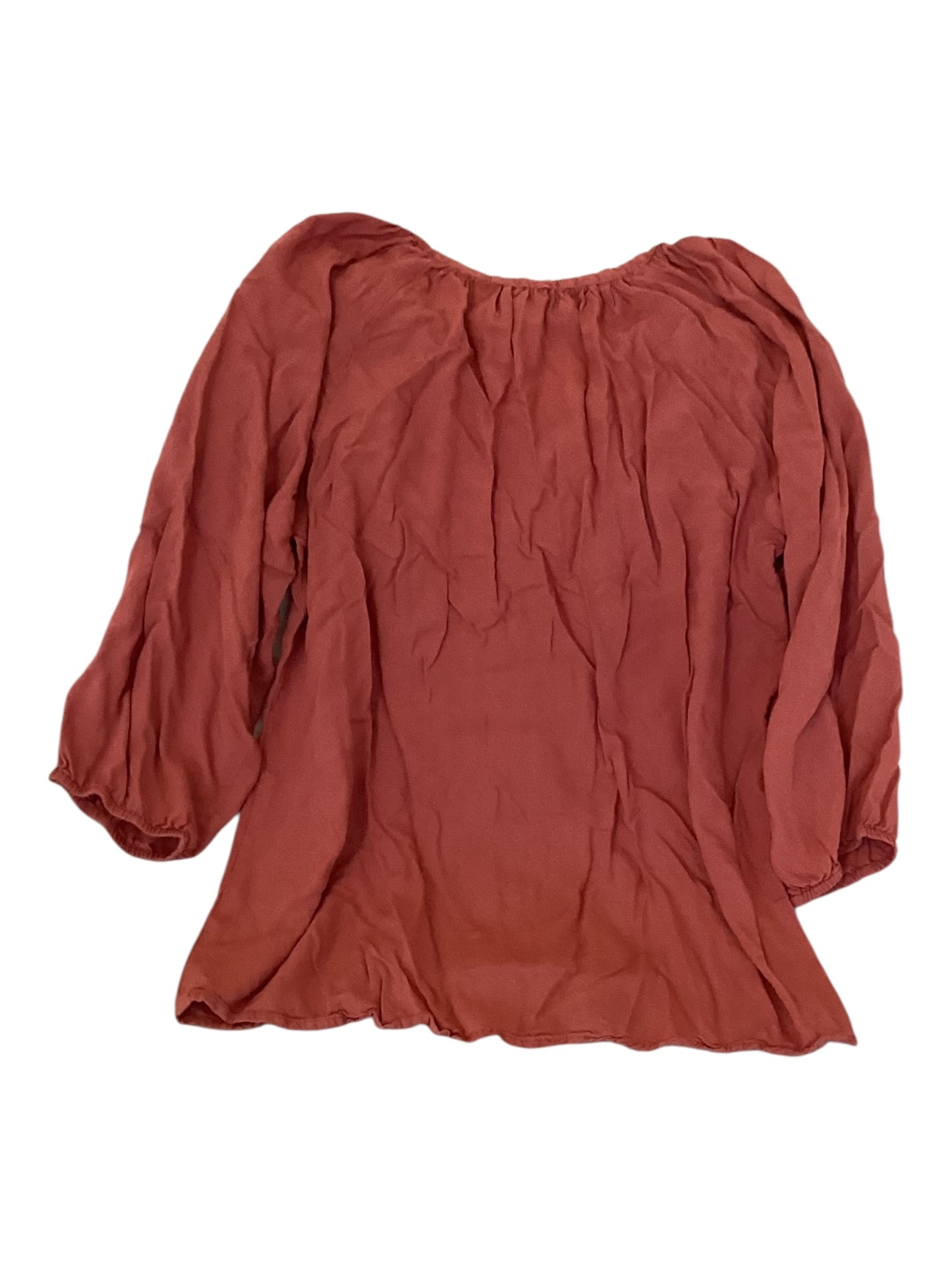 Crosstree Lane Peasant Boho Blouse Burnt Orange Size M