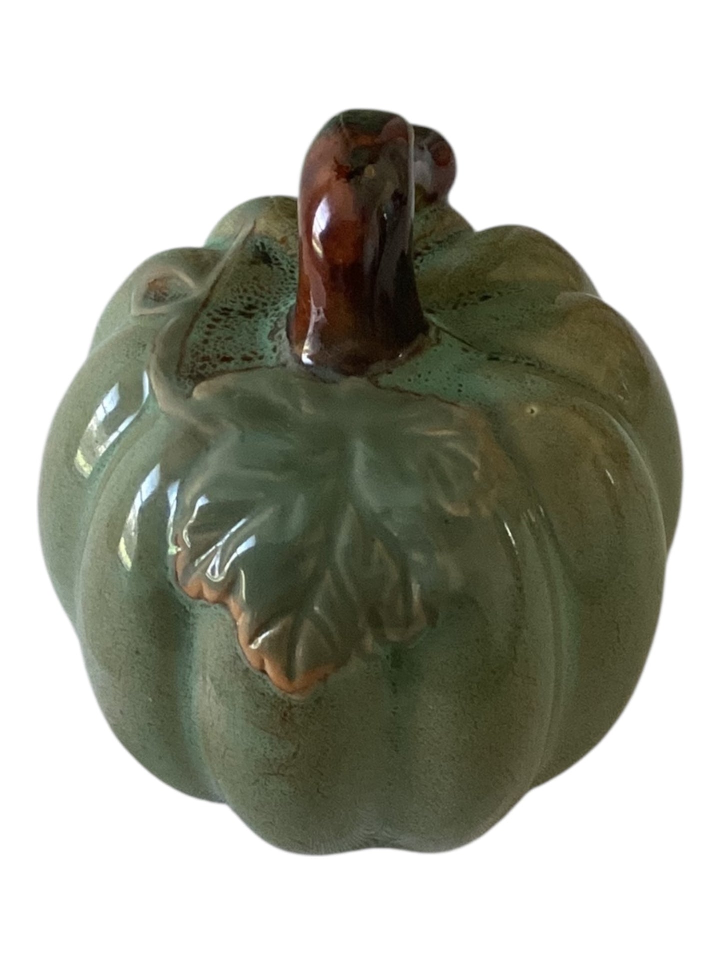 Green Ceramic Pumpkin