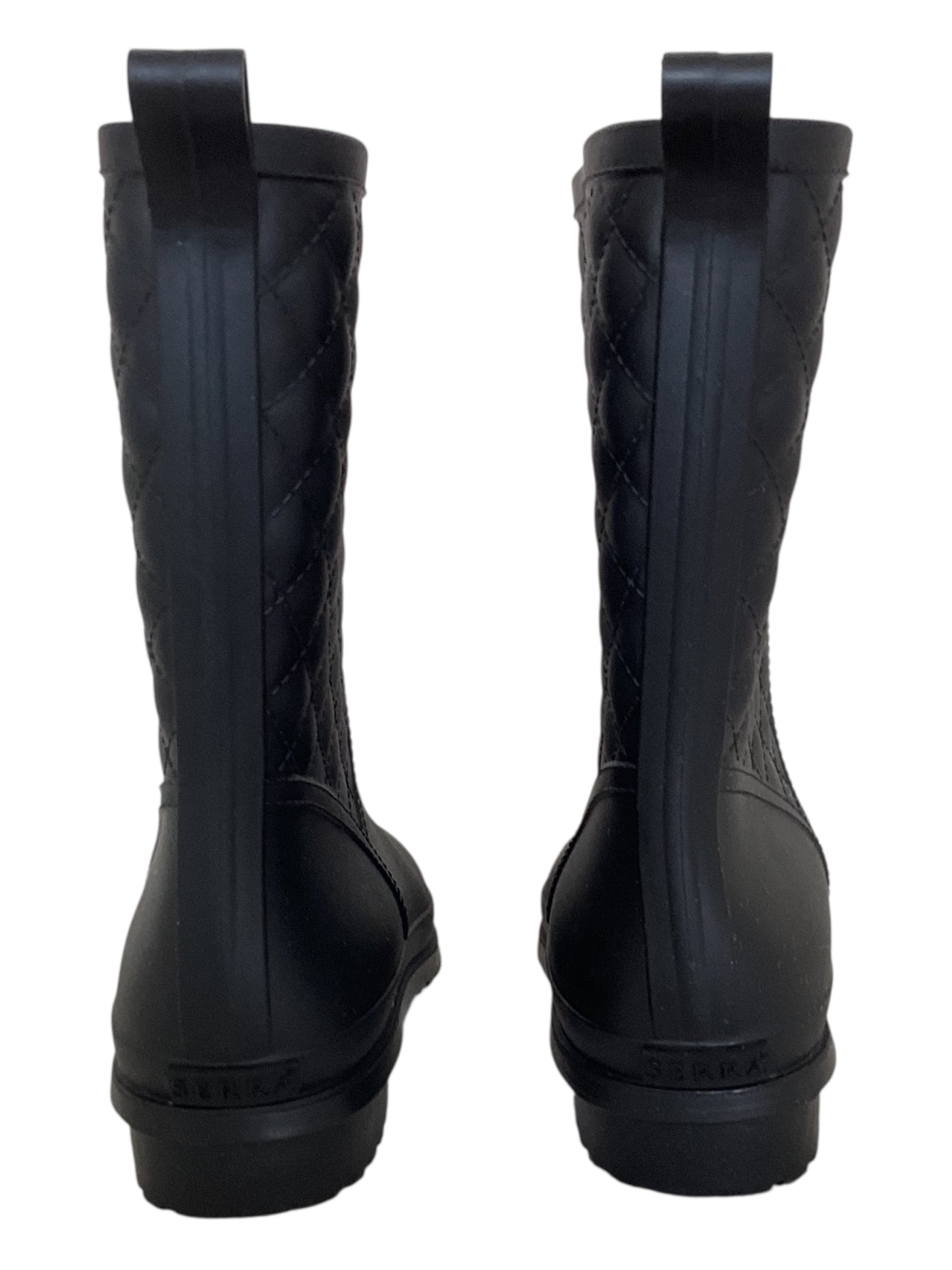 Serra Spring Rain-Boots Quilted Black Women’s Size 8