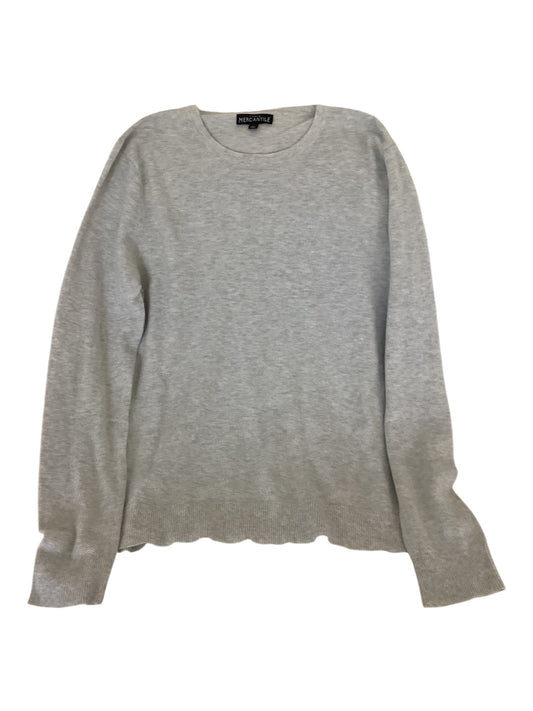 J. Crew Mercantile Gray Long Sleeve Thermal Crew Neck Shirt Size L