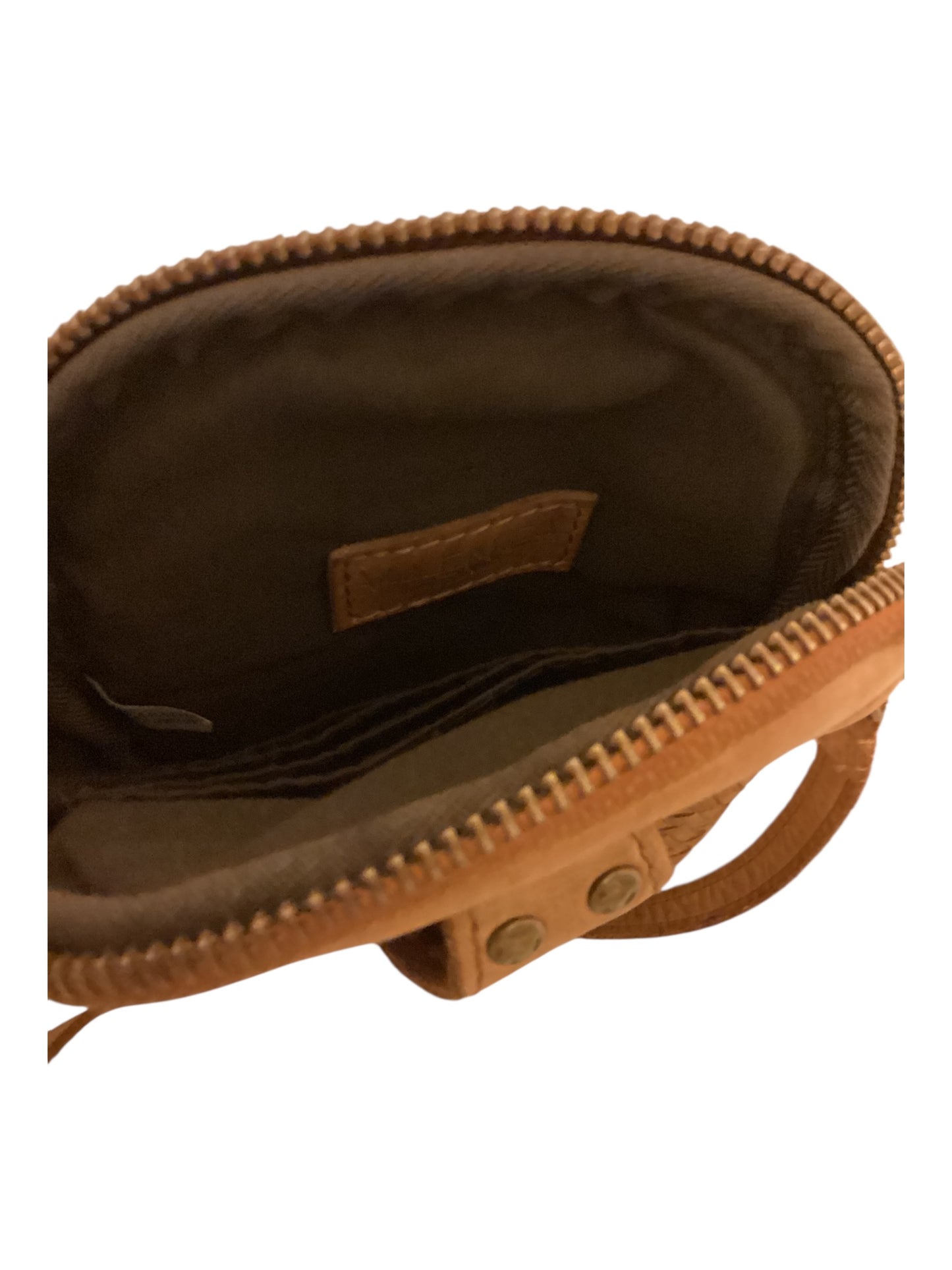 Vilenca Holland Genuine Leather Zippered Wallet Phone Crossbody Purse – Cognac