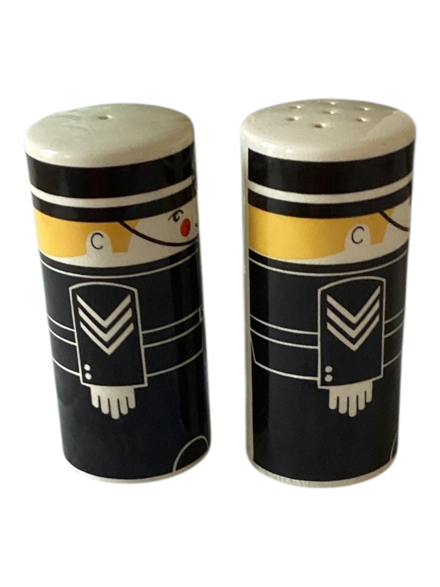 Vintage Carlton Ware Salt and Pepper Pots. 1970’s Policeman. 10cm tall