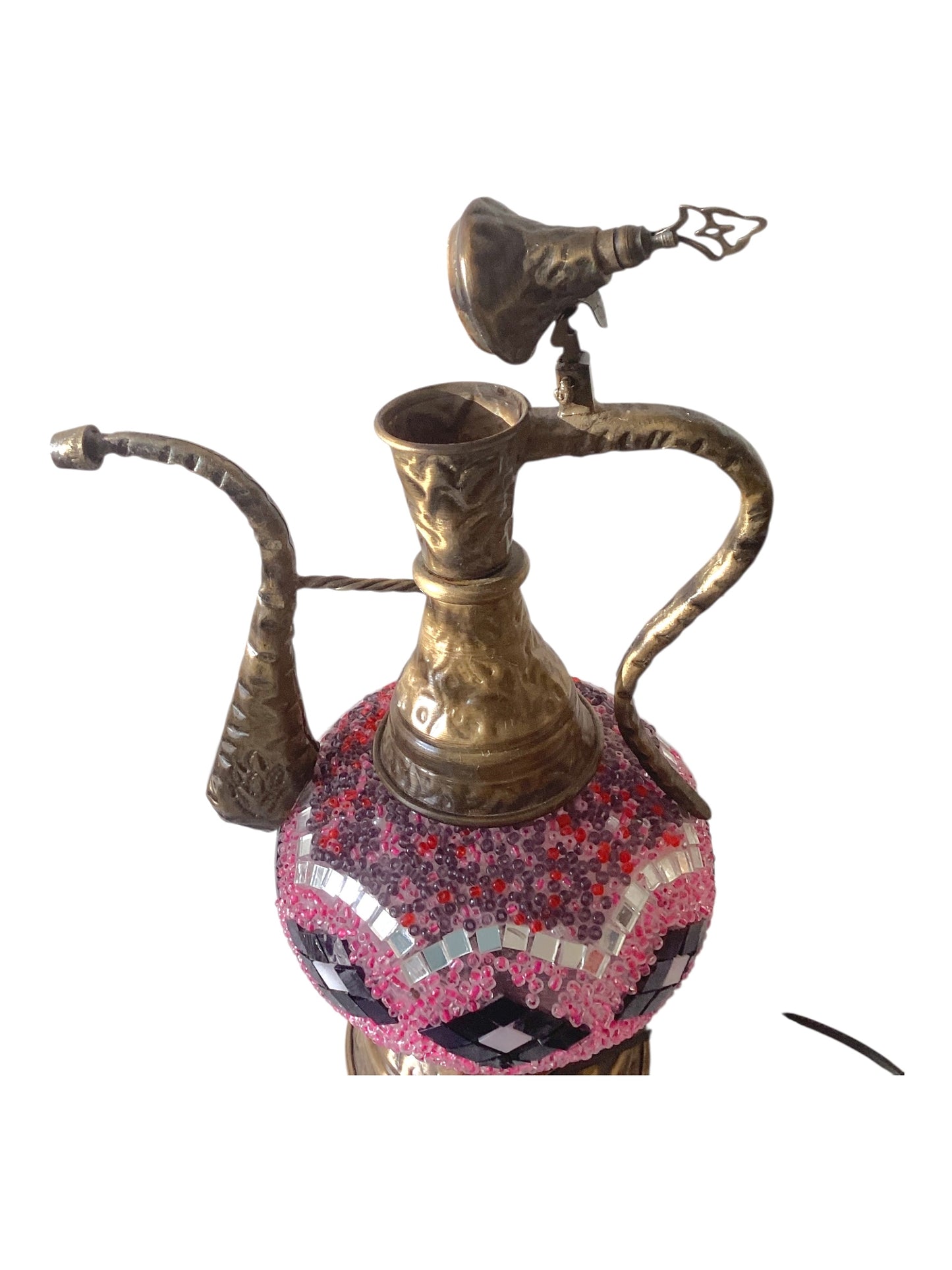 Turkish Teapot Mosaic Diamond Pattern Lamp