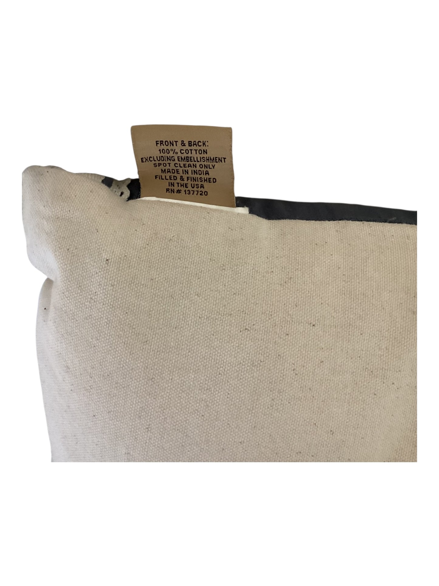 Thankful Embroidery Lumbar Pillow