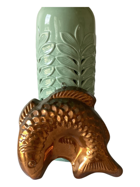 Vintage Copper Mold, Fish Mold, Copper Kitchen