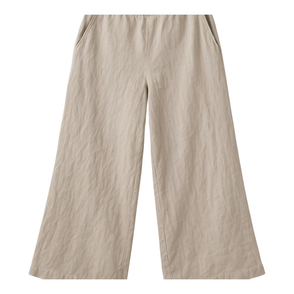 Match Point 100% Linen Wide Leg Capri
