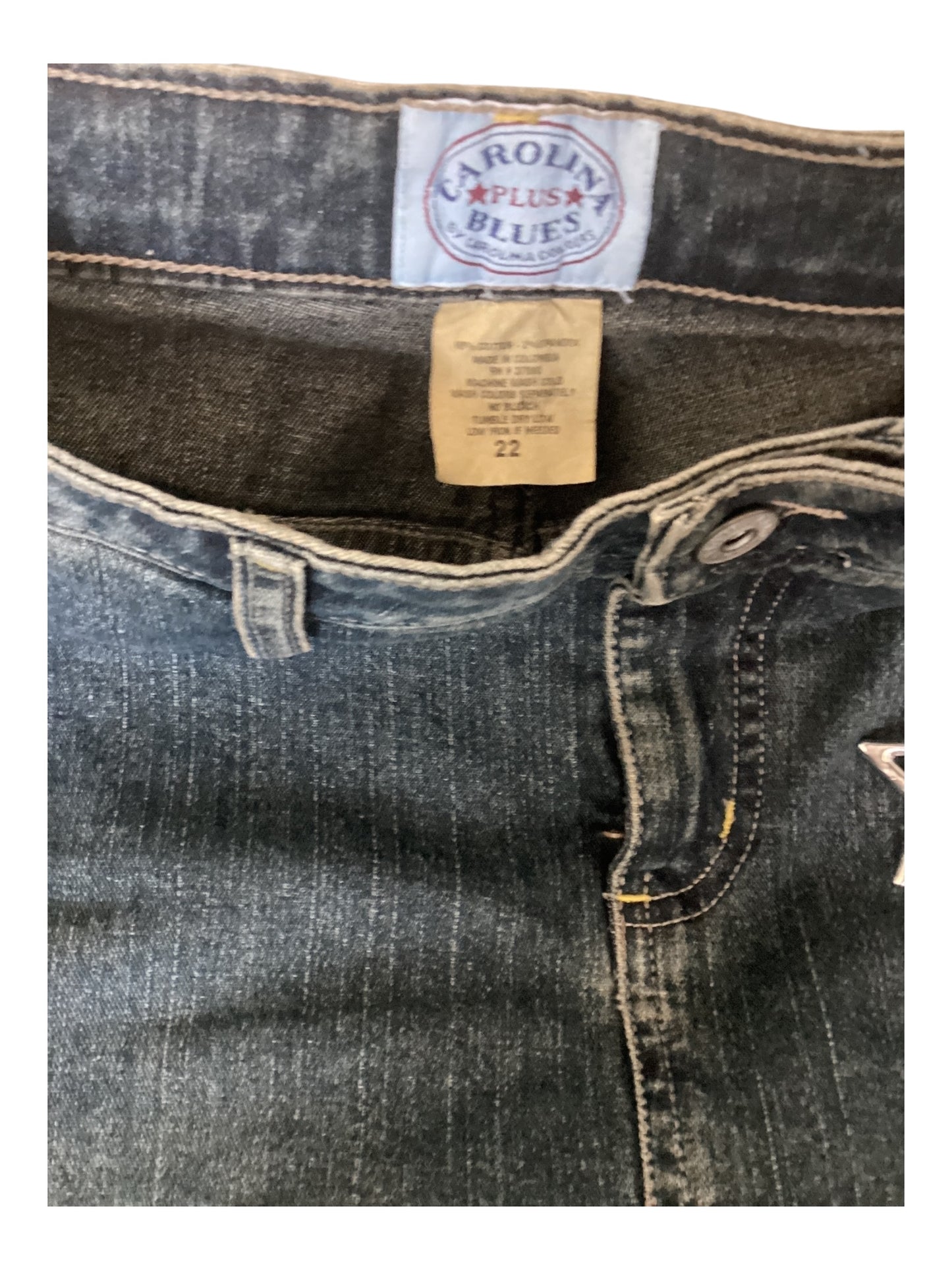 Carolina Blues Plus Jean Skirt