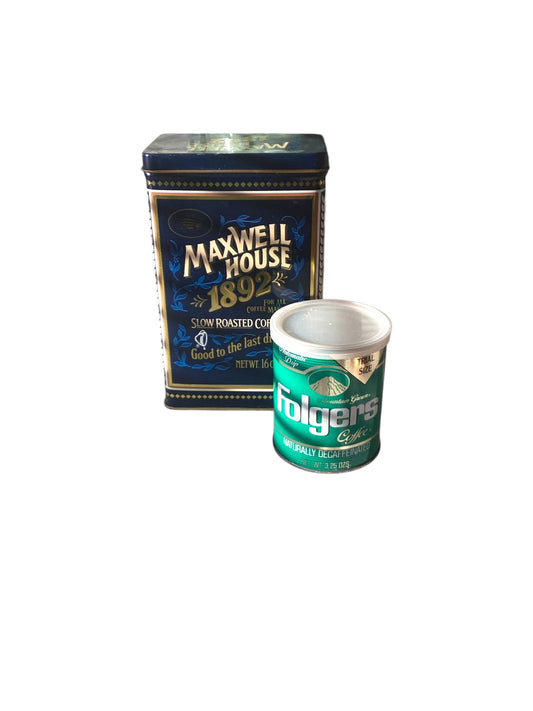 Vintage Maxwell House and Folgers Coffee Tins