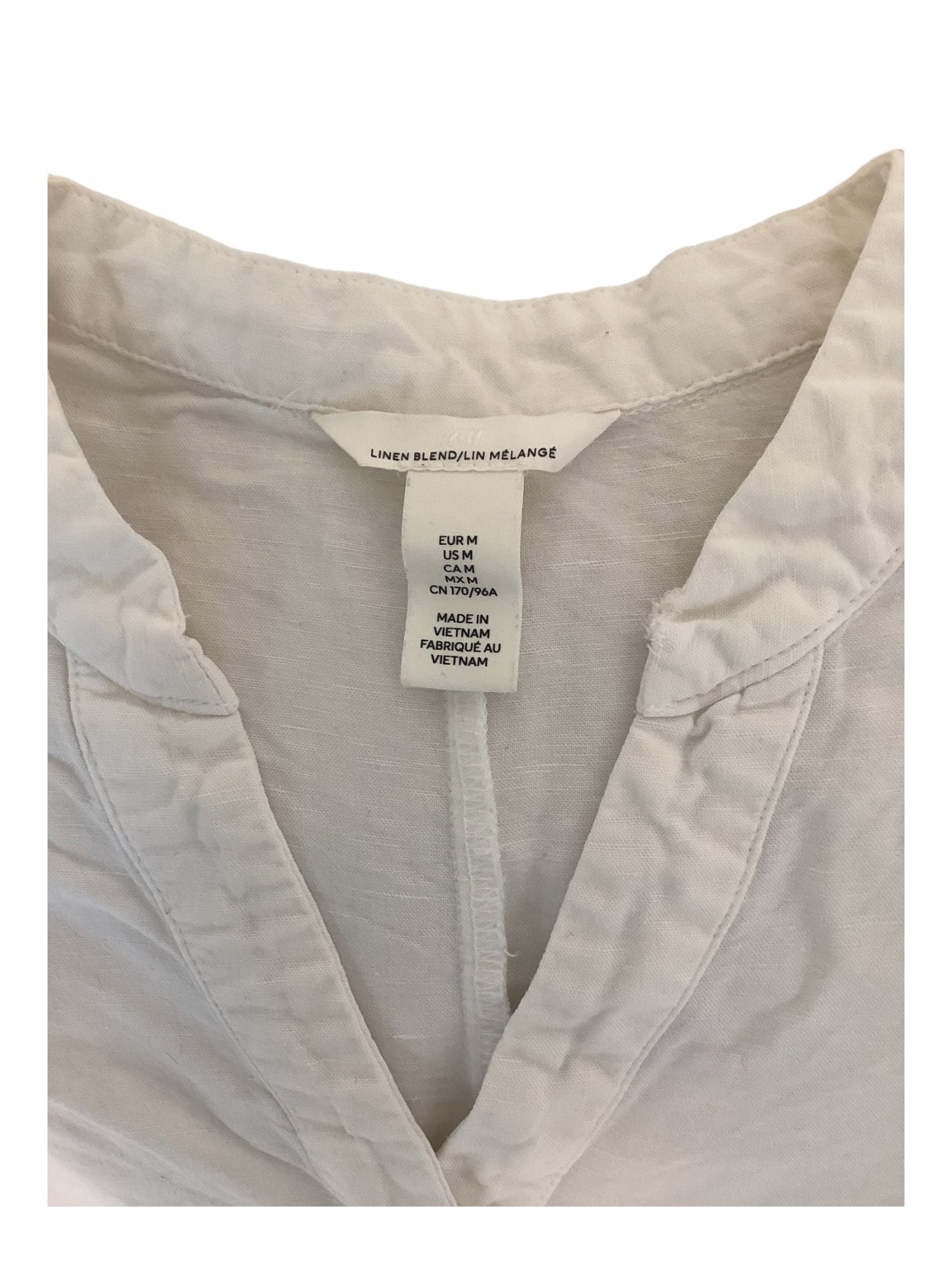 H&M Linen Blend Pop Over Shirt Dress Cover Up