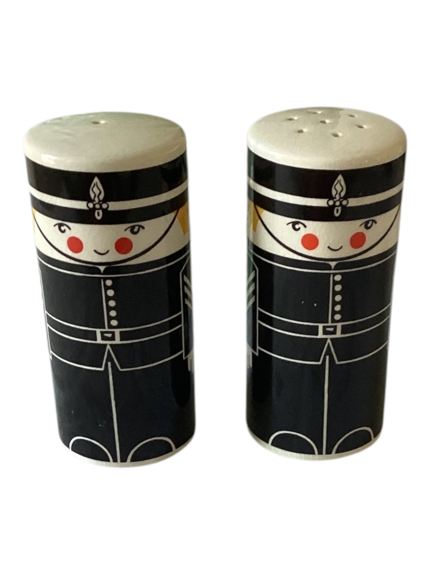Vintage Carlton Ware Salt and Pepper Pots. 1970’s Policeman. 10cm tall