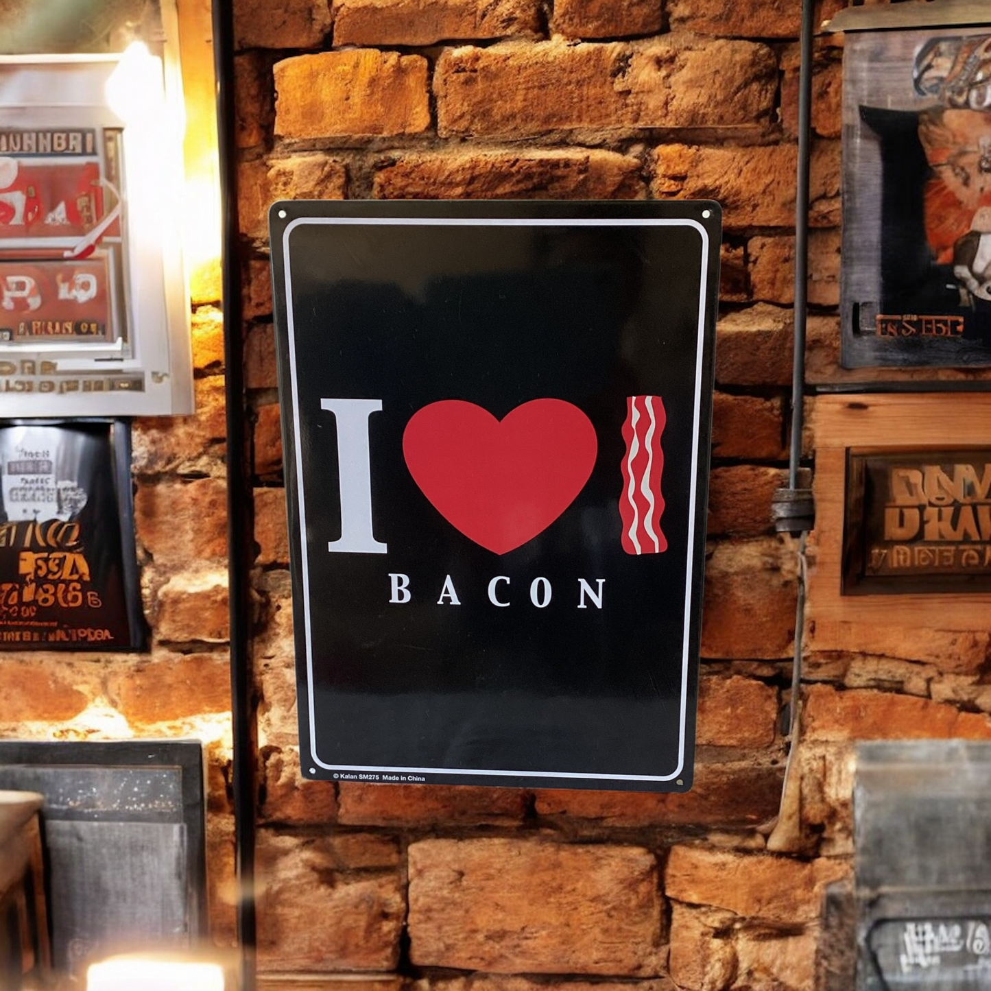 I Love Bacon Metal Sign