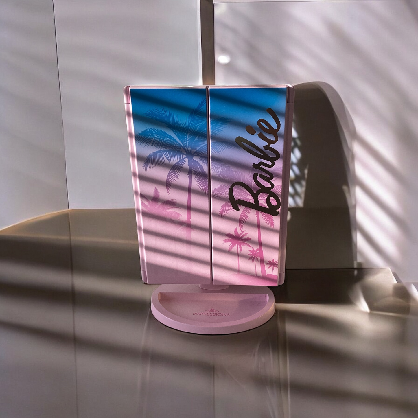 Impressions Barbie LED Trifold Makeup Vanity