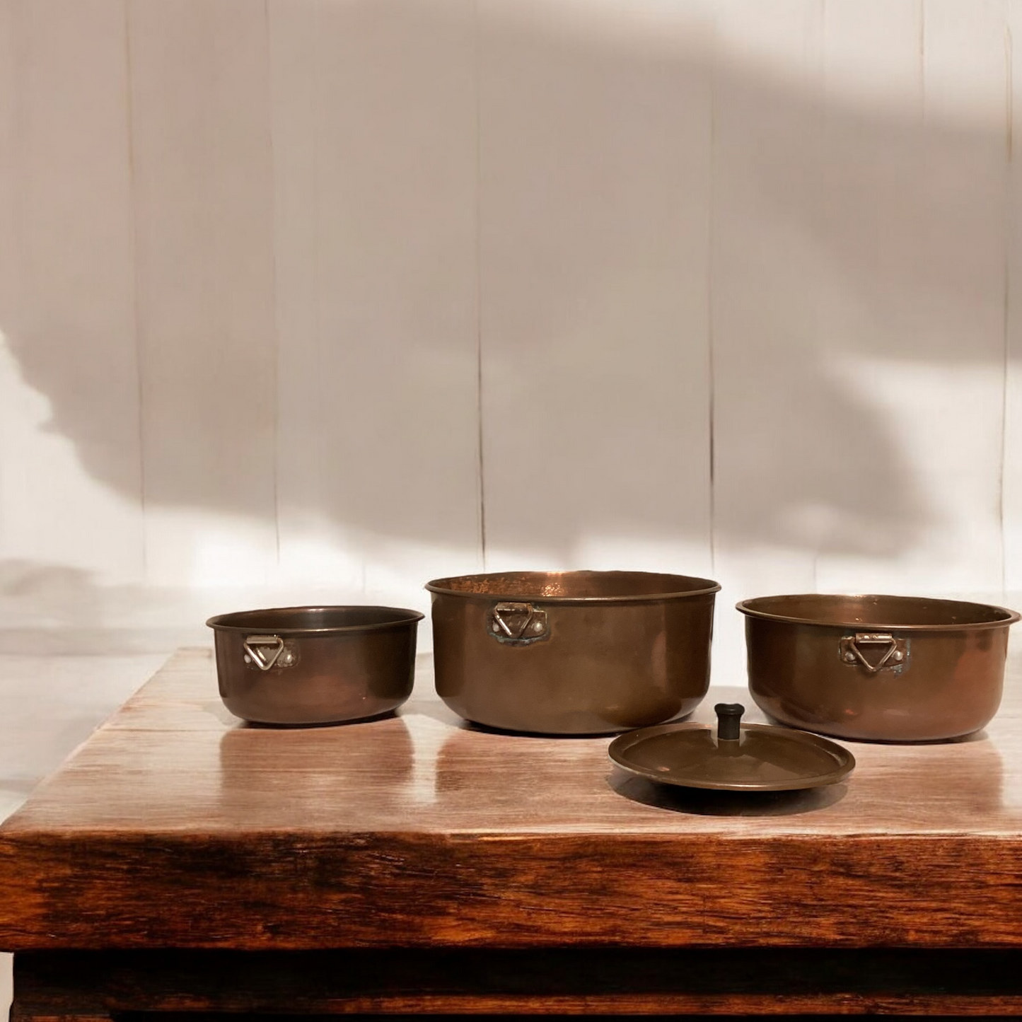 Vintage Copper Nesting Bowl Set