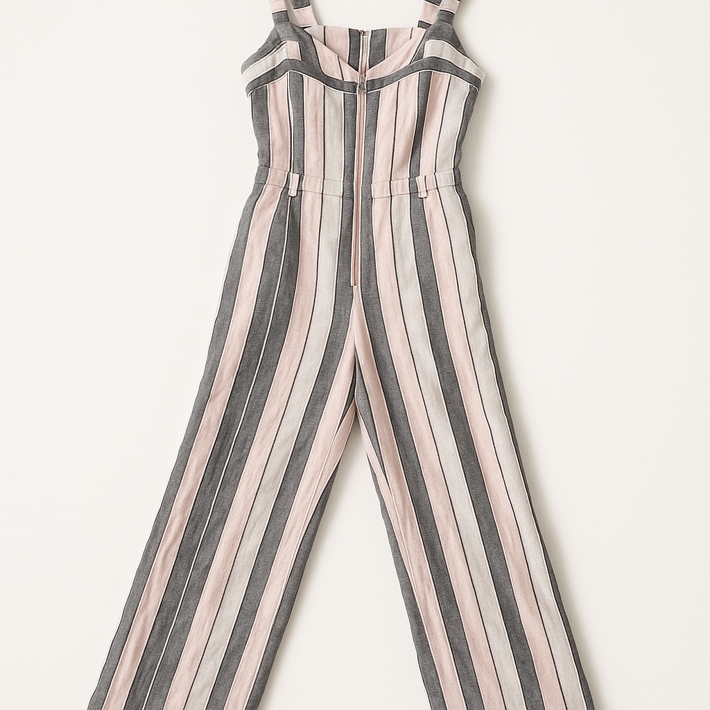 Vincent Camuto Pink Striped Jumpsuit