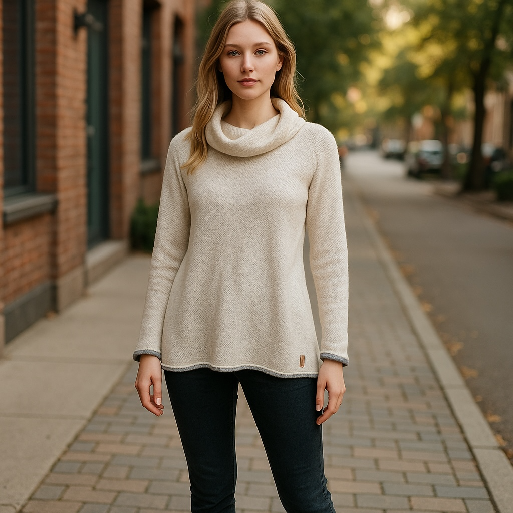 Jadelynn Brooke Waffle Knit Turtleneck
