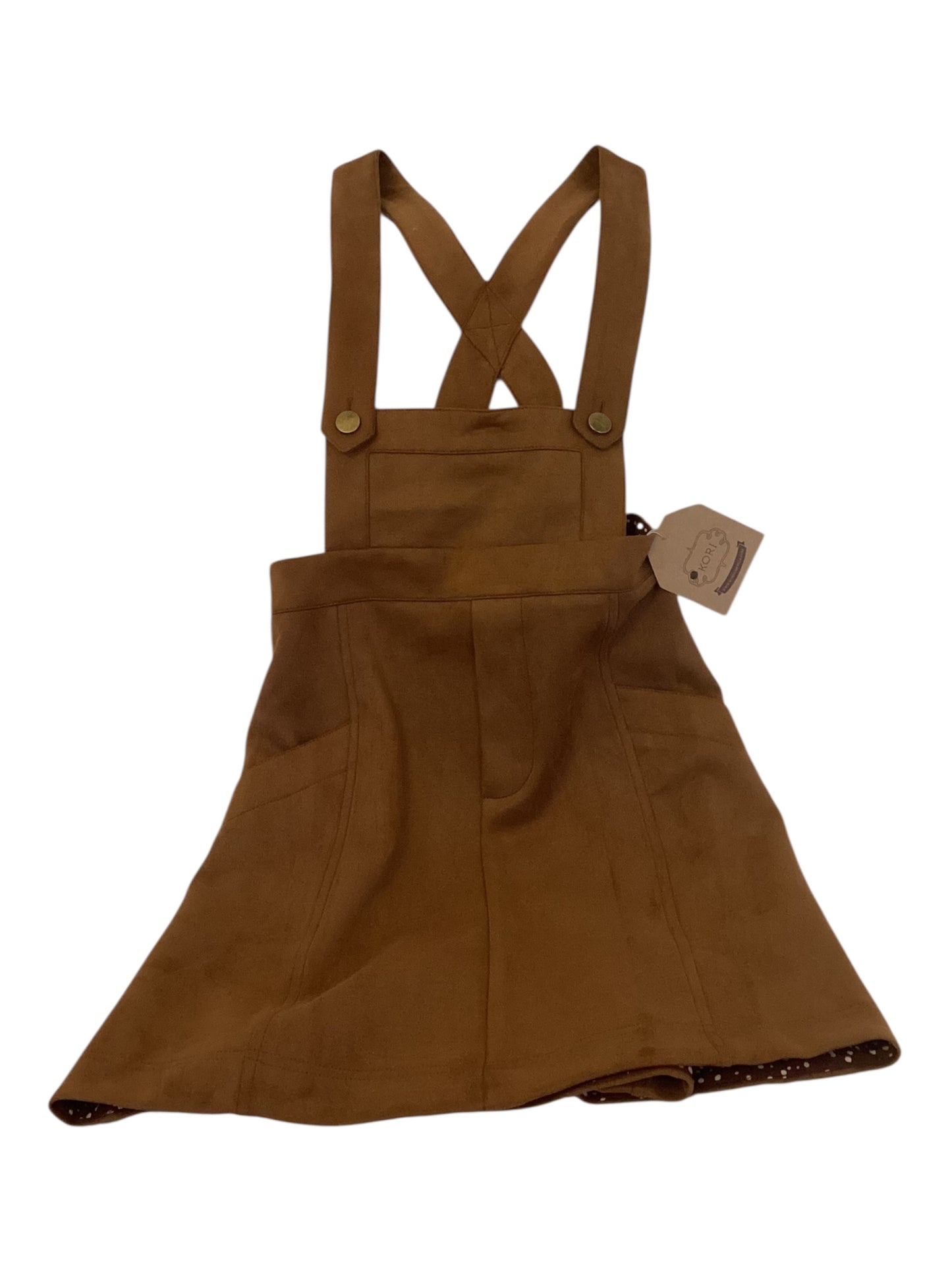 Kori Women’s Brown Suede Overall Dress