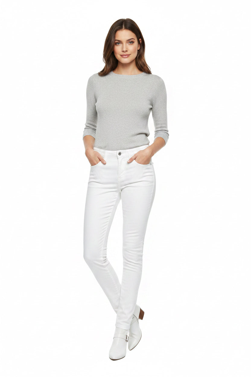 Seven7 Women’s White Low Rise Skinny Jeans Size 4