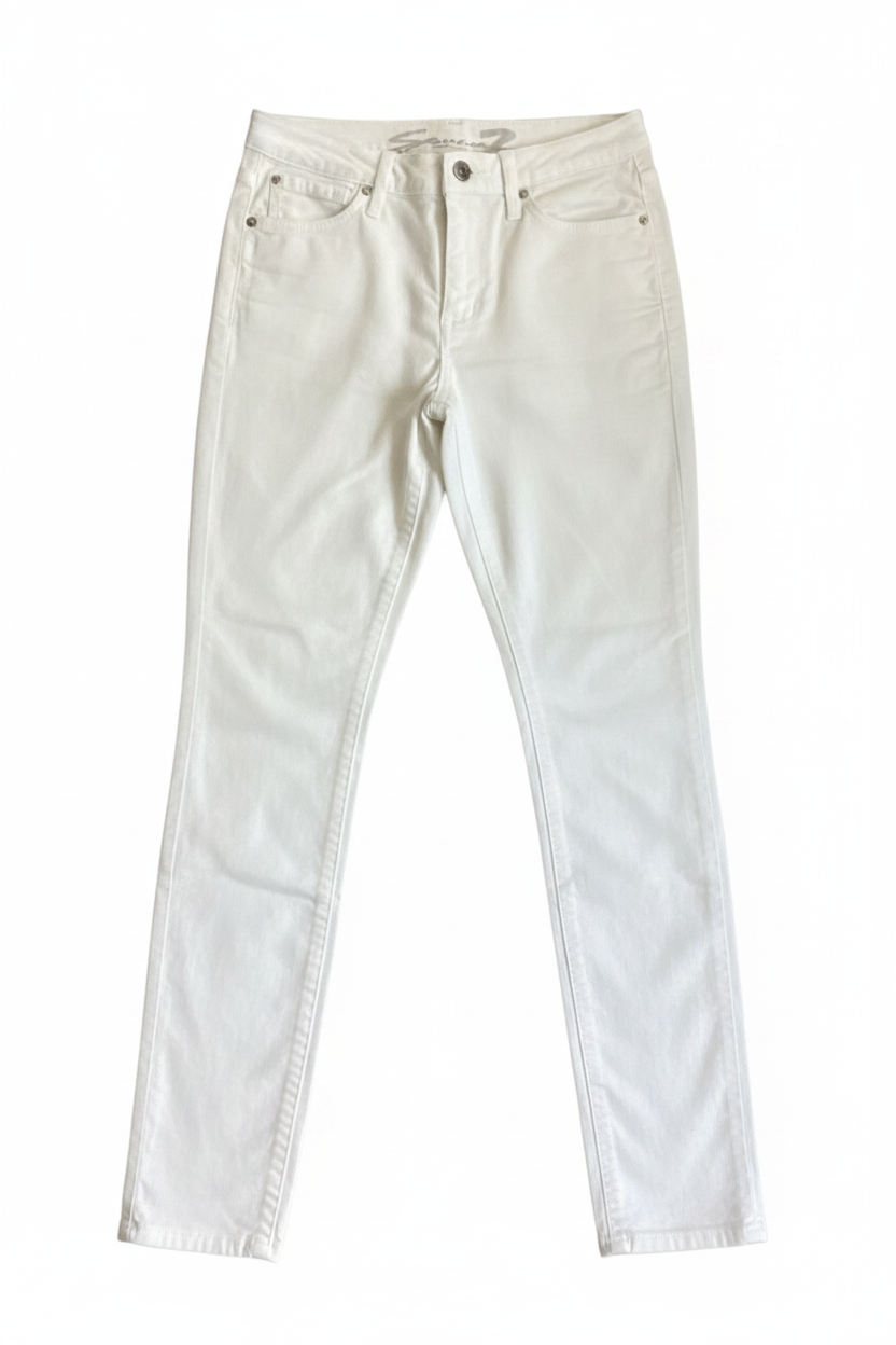 Seven7 Women’s White Low Rise Skinny Jeans Size 4