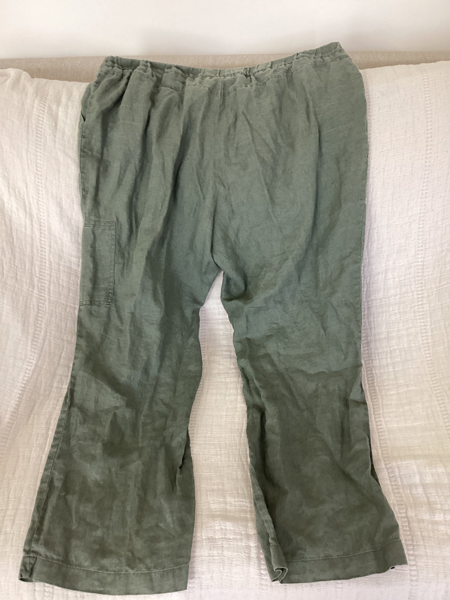 Ellen Tracy 100% Linen Ankle Pant (XXL)