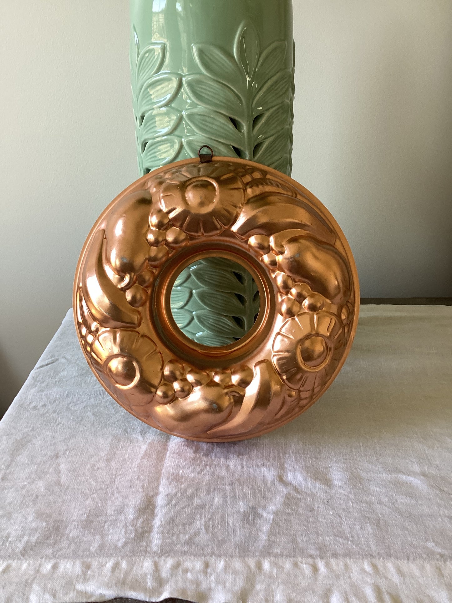 Vintage Copper Jello Mold with Wall Hook