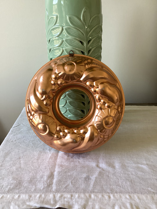 Vintage Copper Jello Mold with Wall Hook