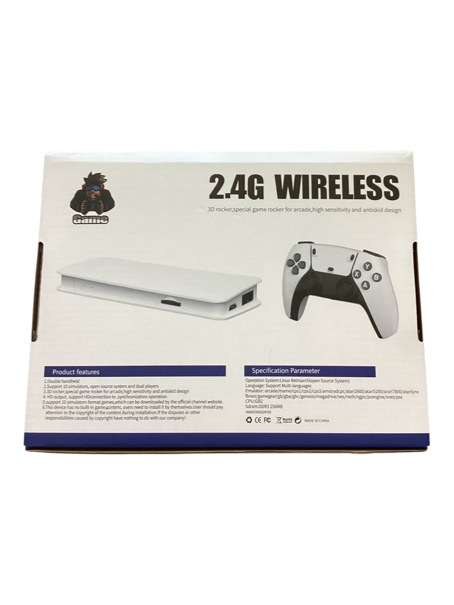 2.4G Wireless Pro Console Game Stick 4K – Retro Gaming Stick with Wireless Controllers & Classic Video Games
