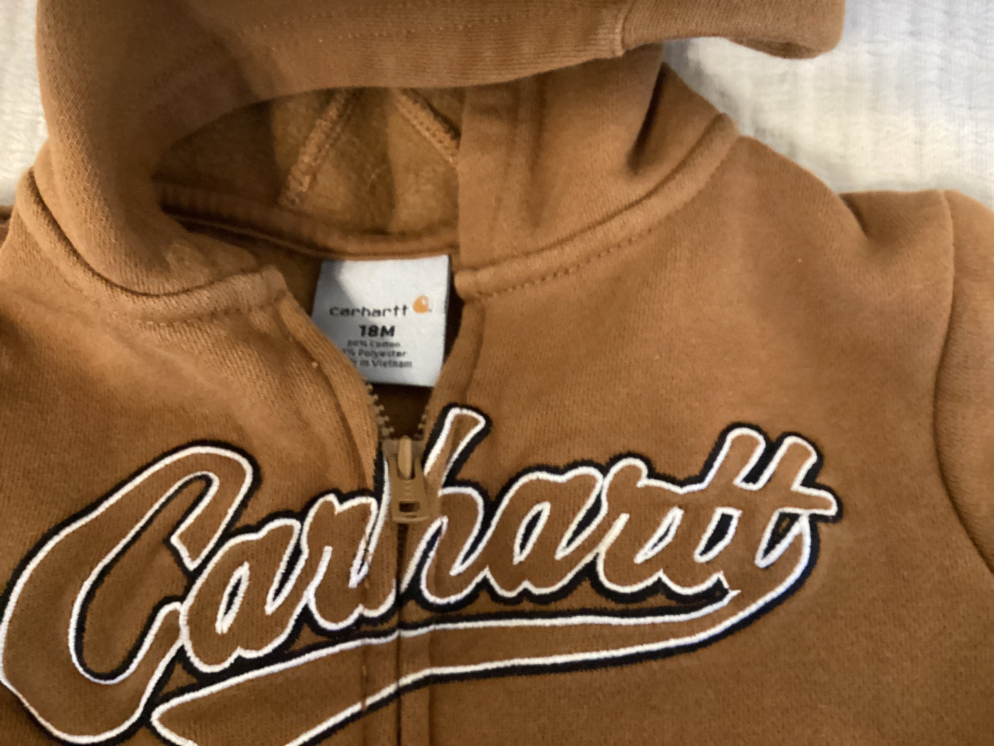 Boys Carhartt Embroidered Zip-Up Hoodie (18M)