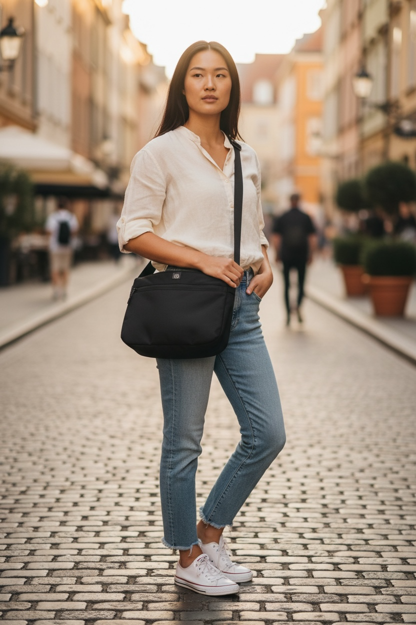 Lululemon Black Everyday Side Bag | Sleek Crossbody | Minimalist Athleisure Accessory